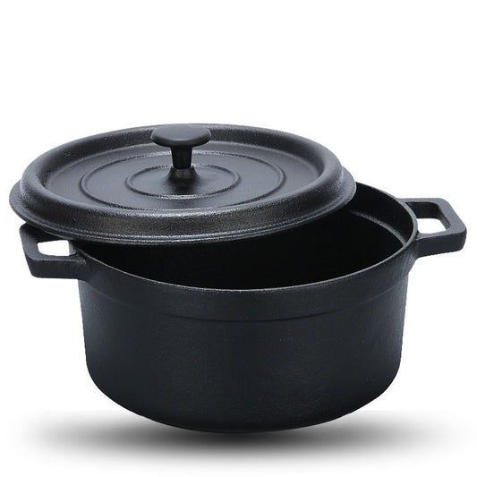 Traditional 30CM Deepened Cast Iron Binaural Stew Pot