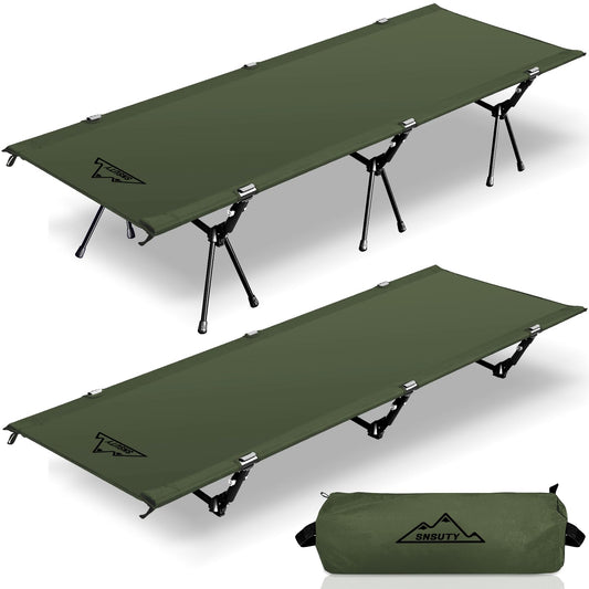 SUSNTY Camping cots for AdultsUltralight Camping Cot with Leg ExtendersPortable Folding Camping cotBackpacking Compact Tent Cot for Outdoor Camping Hiking(Green)